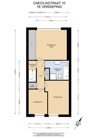 Floorplan - Caeciliastraat 10, 6143 BH Guttecoven